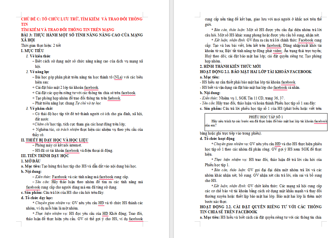 Tin học 11 Bài 3: Thực hành một số tính năng hữu ích của dịch vụ thư điện tử