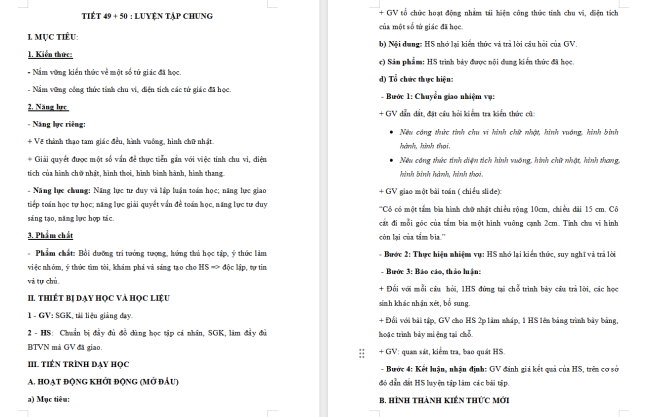 Giáo án Toán 6 Luyện tập chung trang 95