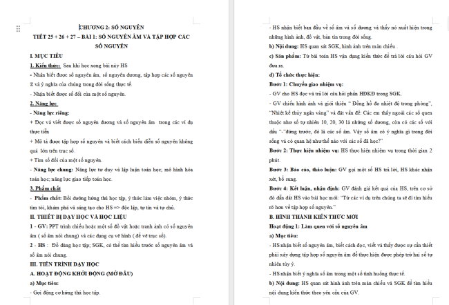 Giáo án Toán 6 Bài 1: Số nguyên âm và tập hợp các số nguyên