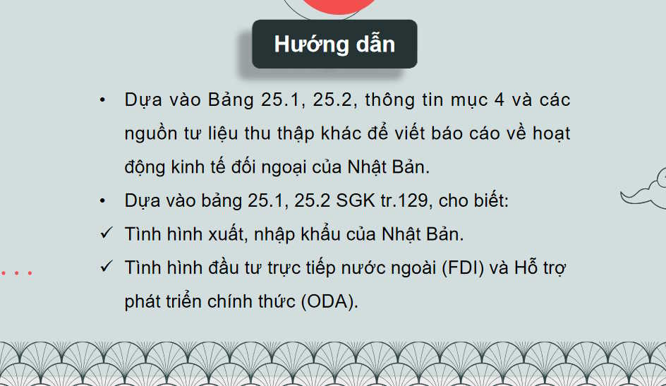 Thực hành viết báo cáo về hoạt động kinh tế đối ngoại của Nhật Bản