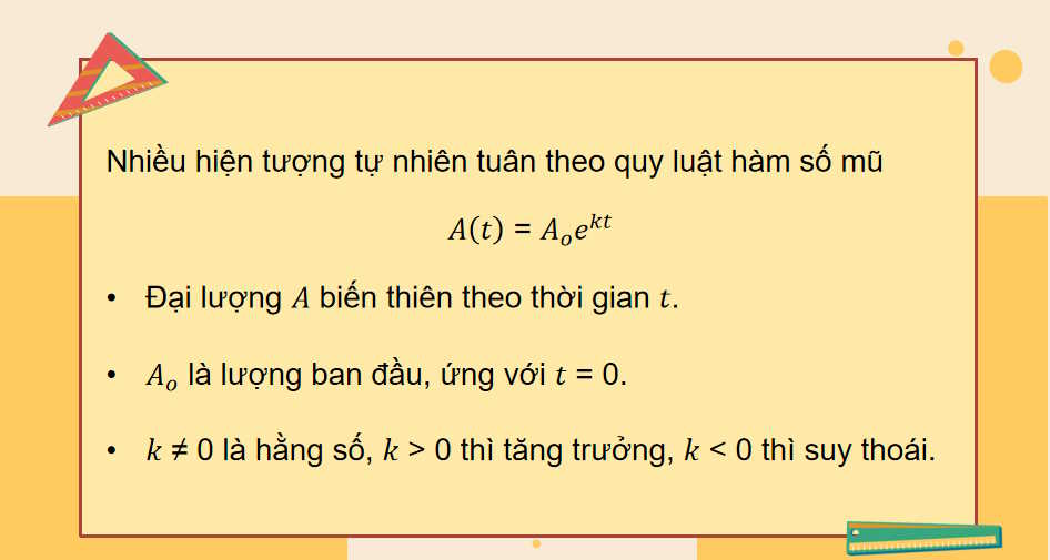 Một vài mô hình toán học sử dụng hàm số mũ và hàm số lôgarit