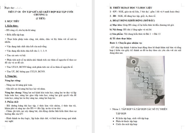 Giáo án Toán 6 Bài tập cuối chương I