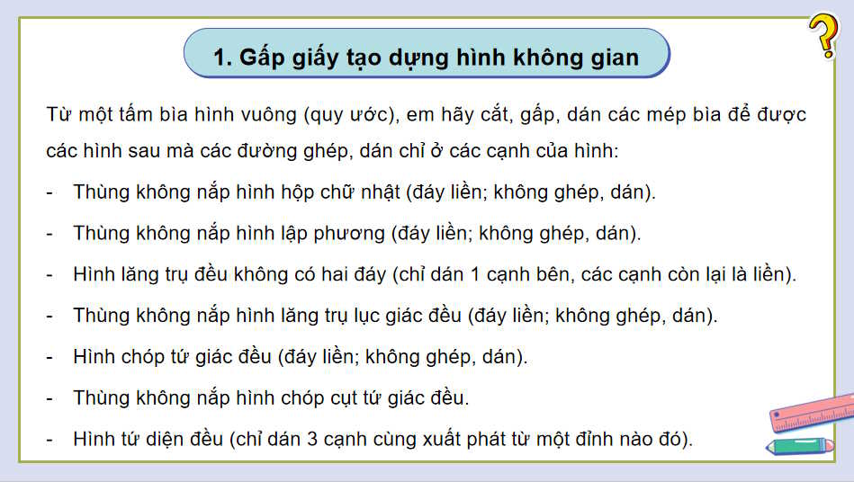 Hoạt động thực hành trải nghiệm Hình học
