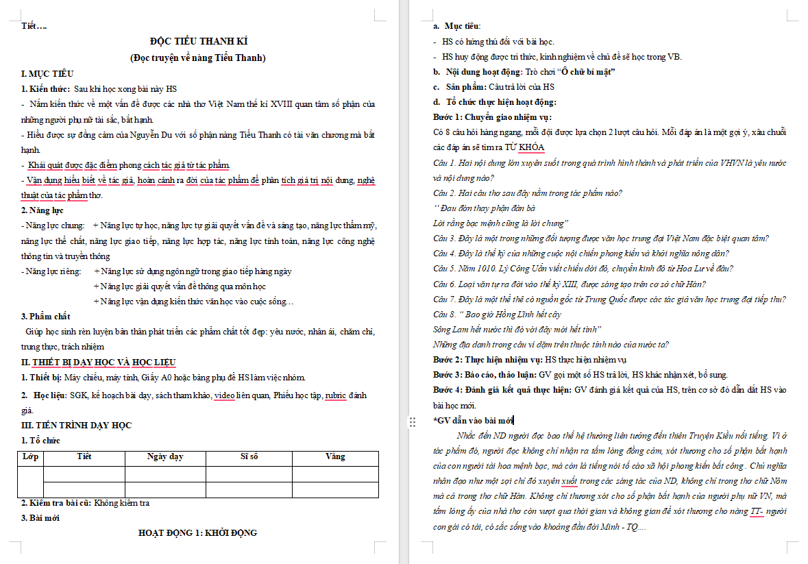 Ngữ văn 11 Bài 6: Độc Tiểu Thanh kí