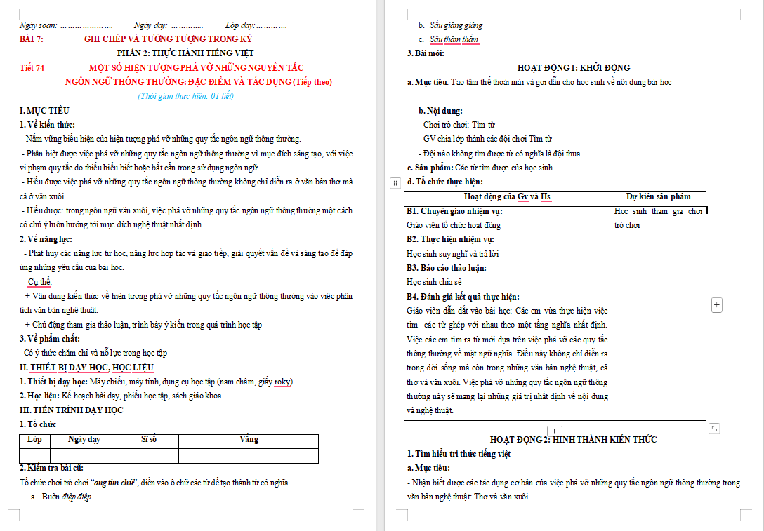 Ngữ văn 11 Bài 7: Thực hành tiếng Việt