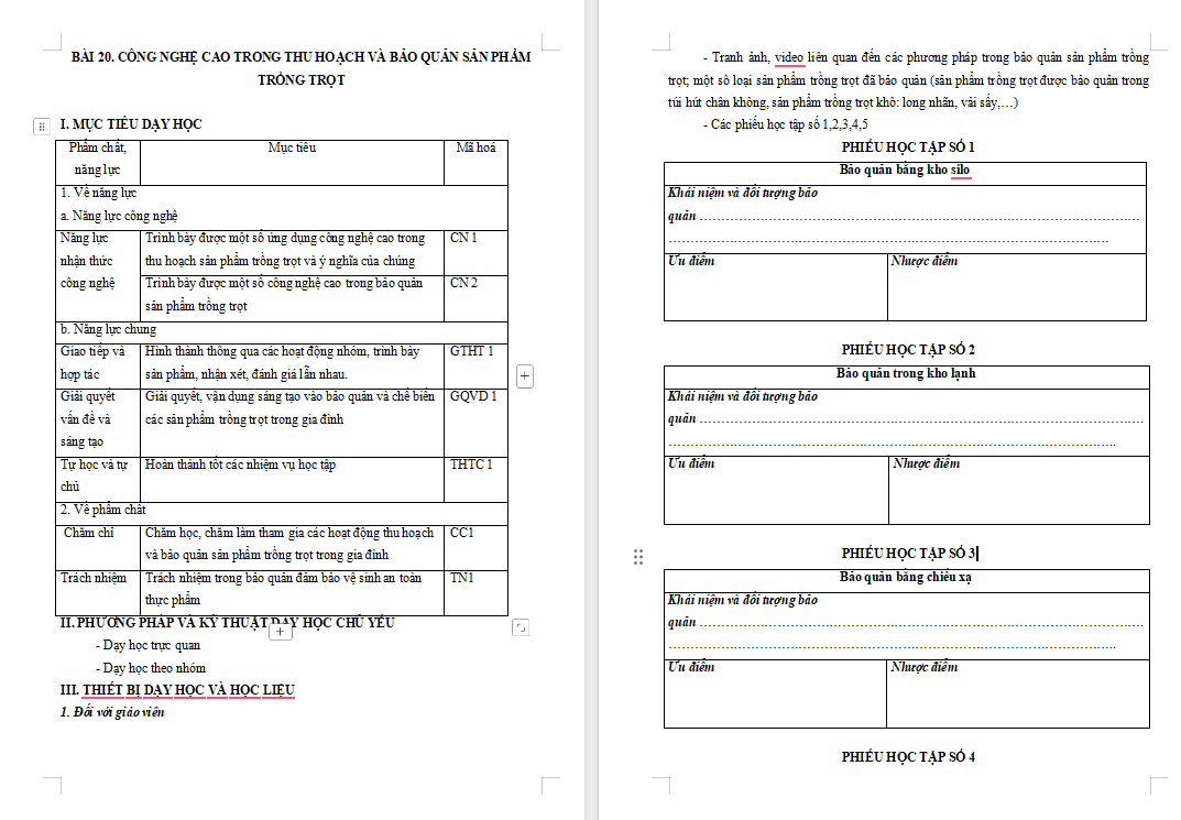 Công nghệ cao trong thu hoạch và bảo quản sản phẩm trồng trọt