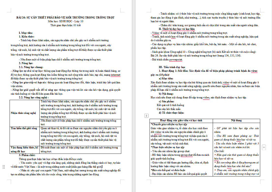 Sự cần thiết phải bảo vệ môi trường trong trồng trọt