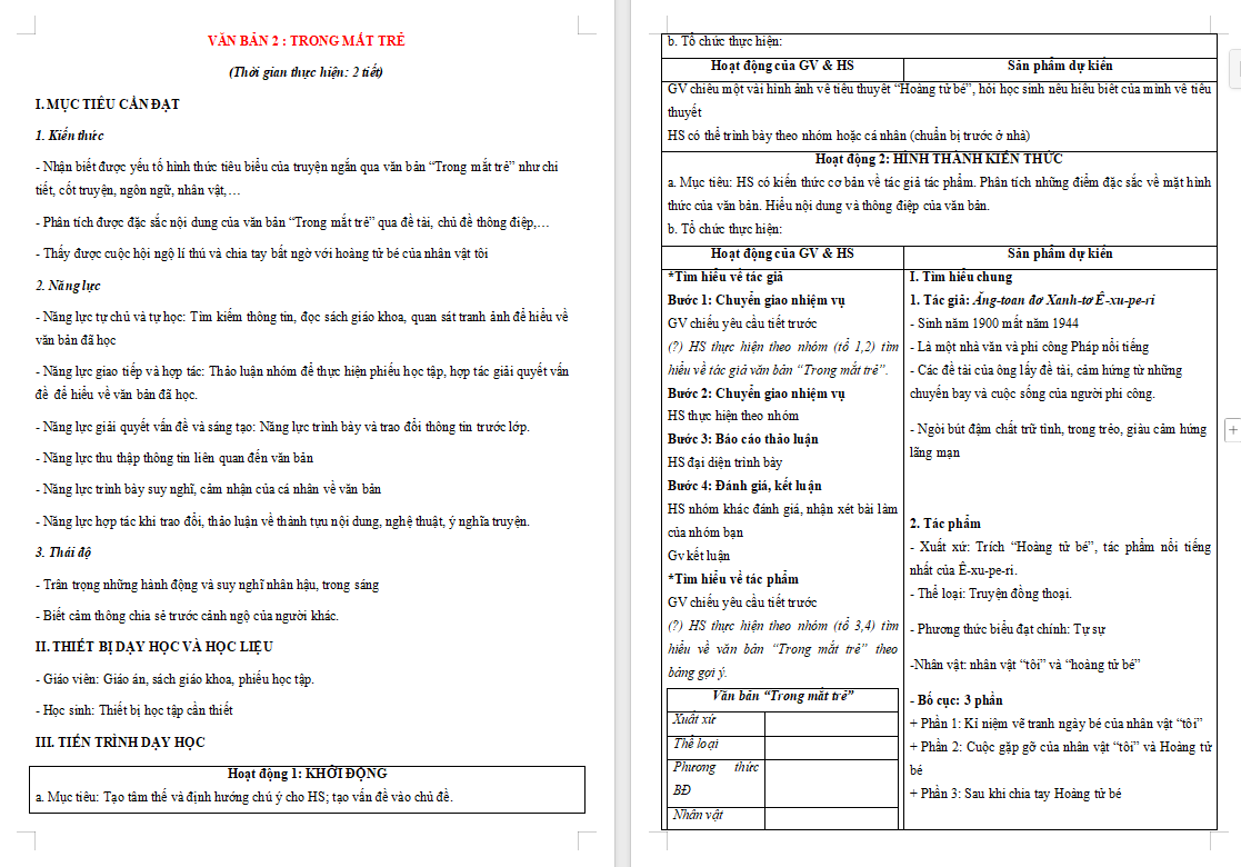  Ngữ văn 8 Bài 6: Trong mắt trẻ