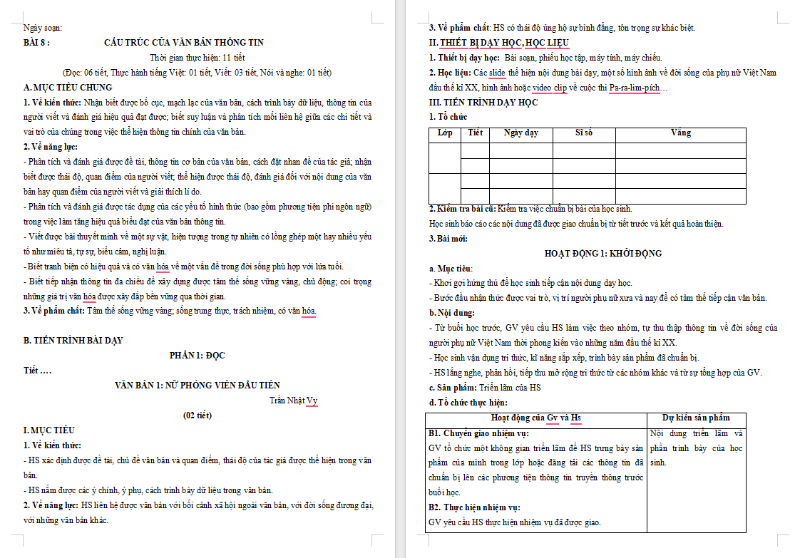  PowerPoint Ngữ văn 11 Bài 8: Nữ phóng viên đầu tiên