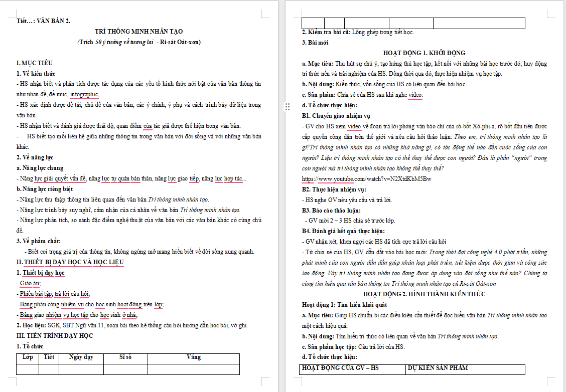 PowerPoint Ngữ văn 11 Bài 8: Trí thông minh nhân tạo