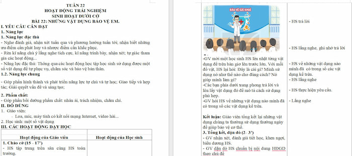 Giáo án Hoạt động trải nghiệm 2 Kết nối tri thức Tuần 22