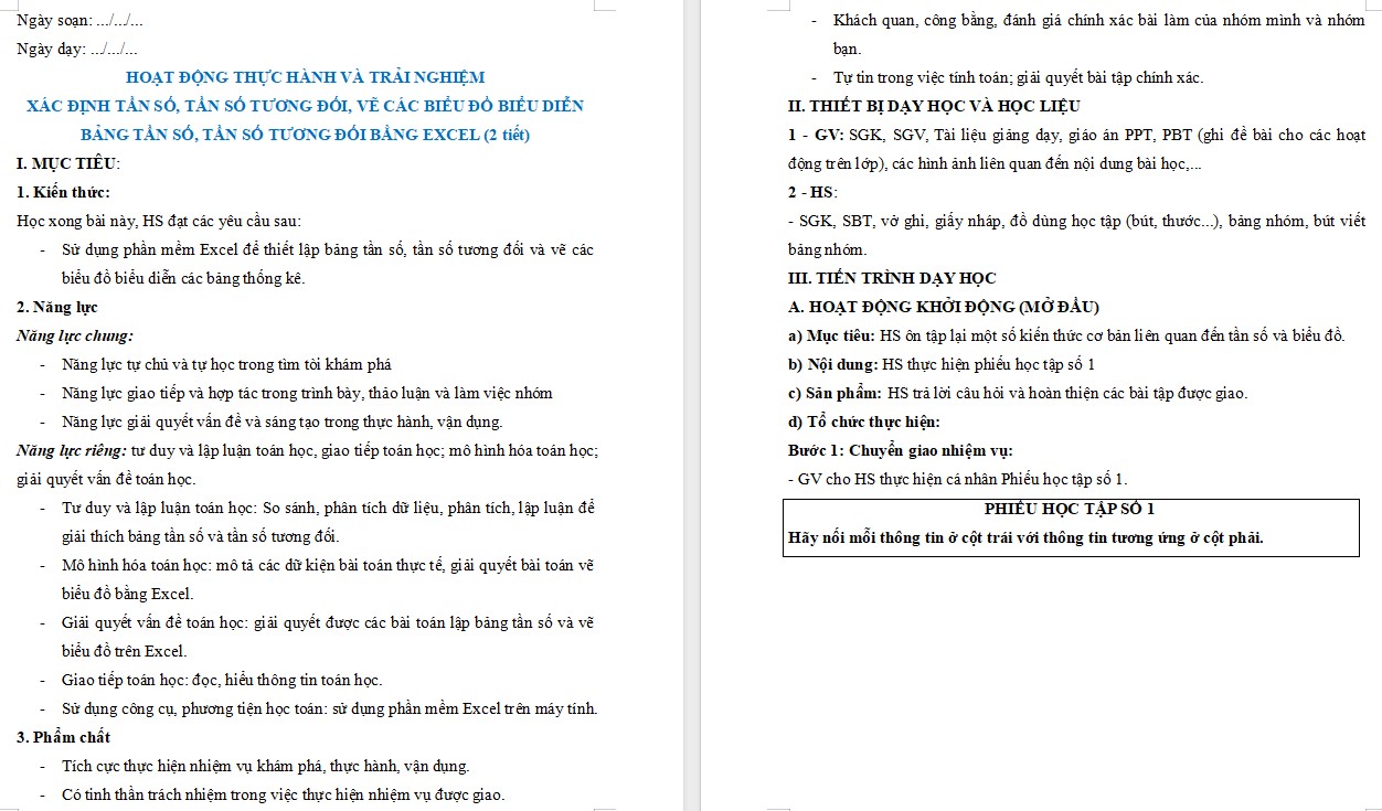 Giáo án Toán 9 Bài Xác định tần số, tần số tương đối