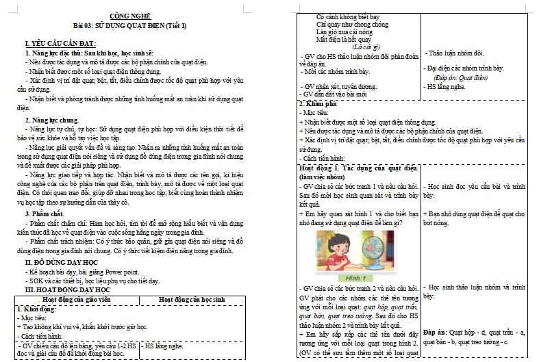 Giáo án Công nghệ 3 Bài 1: Tự nhiên và công nghệ