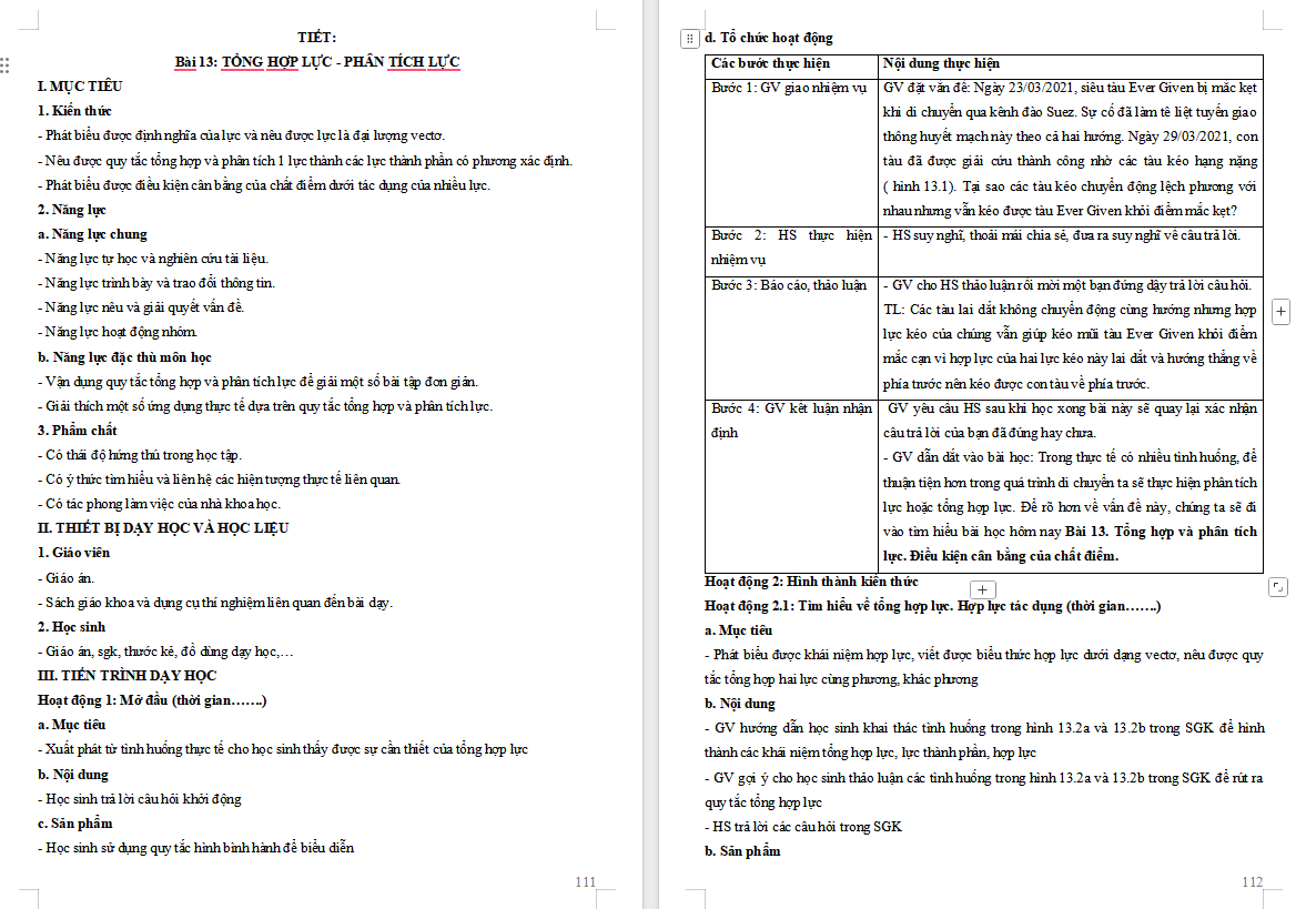  PowerPoint Vật lí 10 Bài 13: Tổng hợp và phân tích lực Cân bằng lực