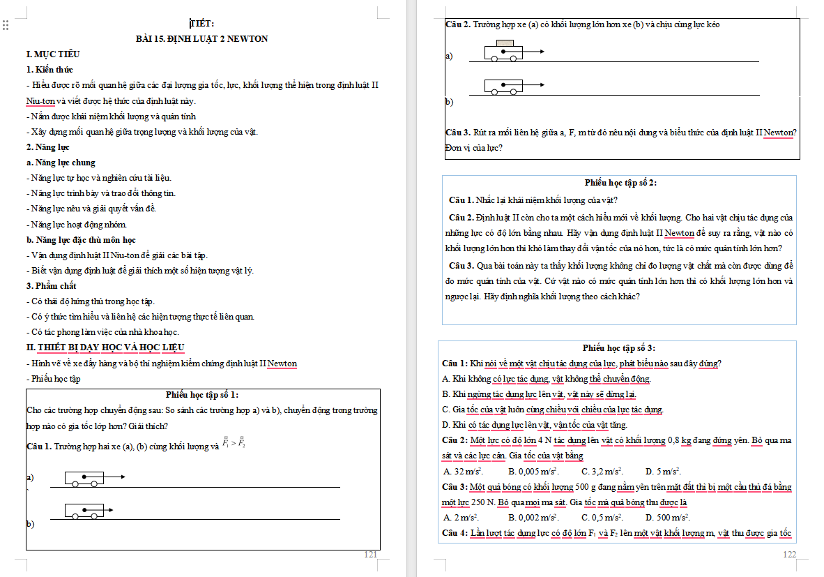  PowerPoint Vật lí 10 Bài 15: Định luật 2 Newton