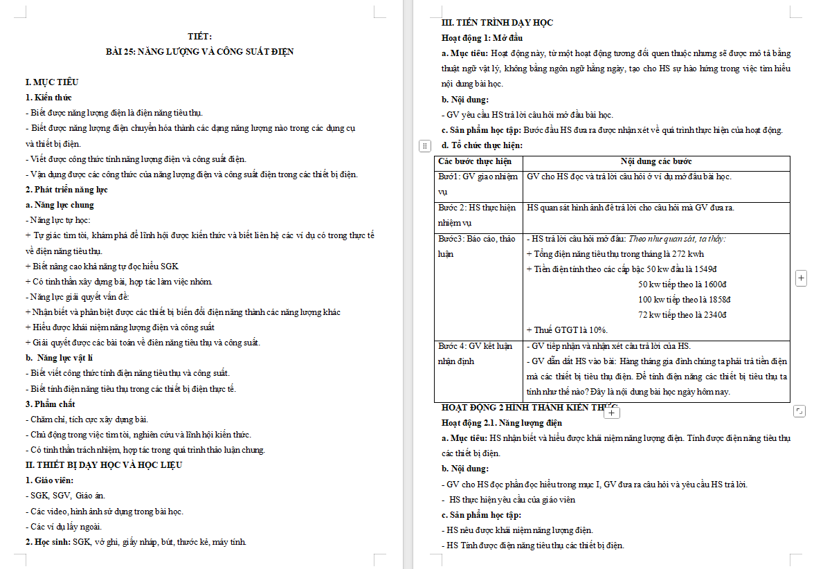 PowerPoint Vật lí 11 Bài 25: Năng lượng và công suất điện