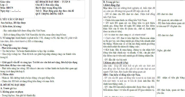 Giáo án Hoạt động trải nghiệm 2 Kết nối tri thức Tuần 8