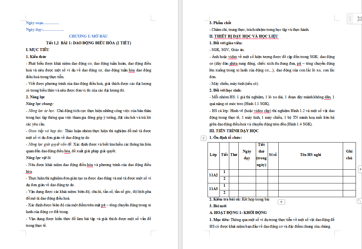 PowerPoint Vật lí 11 Bài 1 Dao động điều hòa