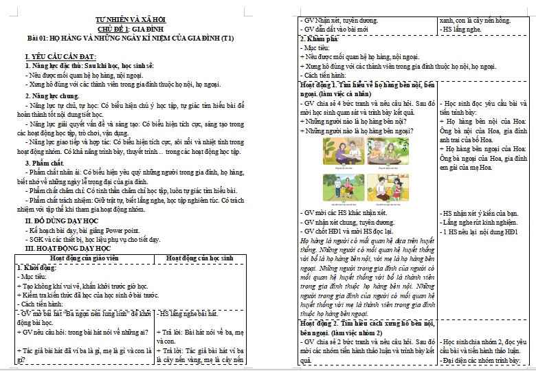 Giáo án PowerPoint Tự nhiên và xã hội 3 Bài 1