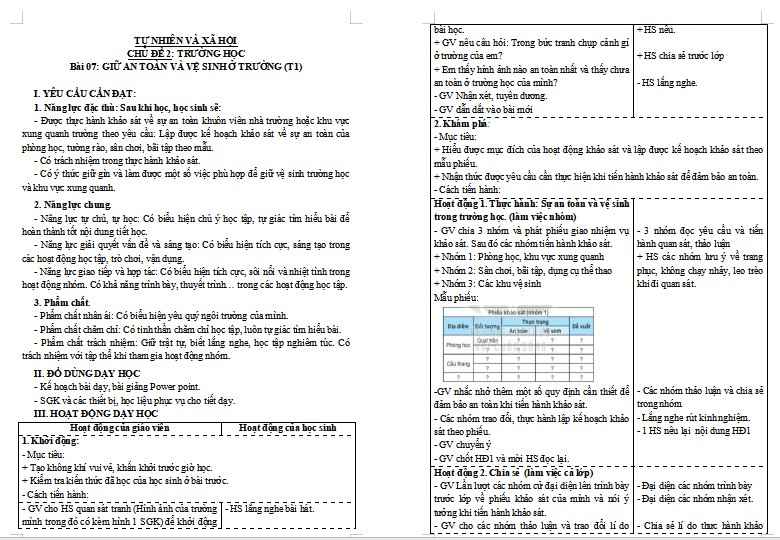 Giáo án PowerPoint Tự nhiên và xã hội 3 Bài 7