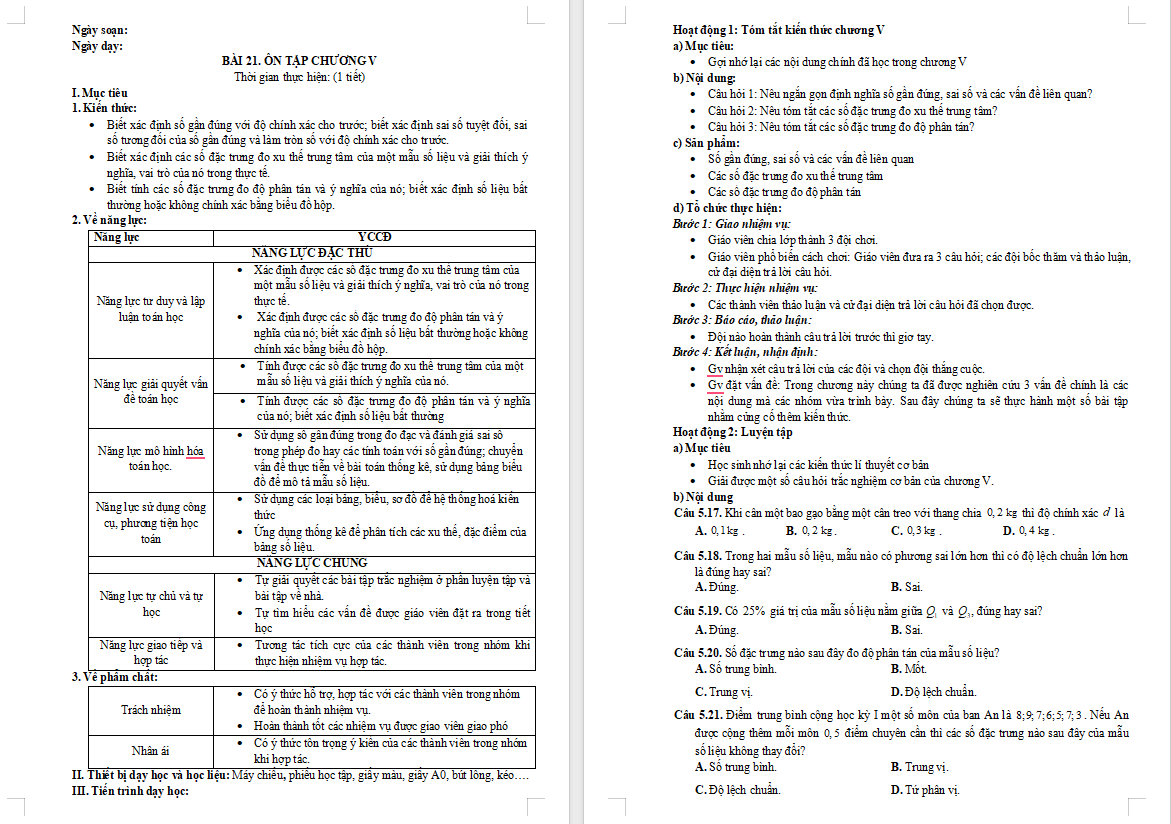 PowerPoint Toán 10 Bài tập cuối chương 5