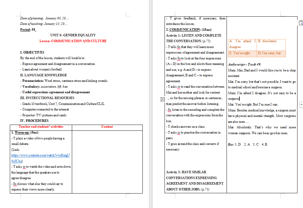 Tiếng Anh 10 Unit 6: Communication and Culture