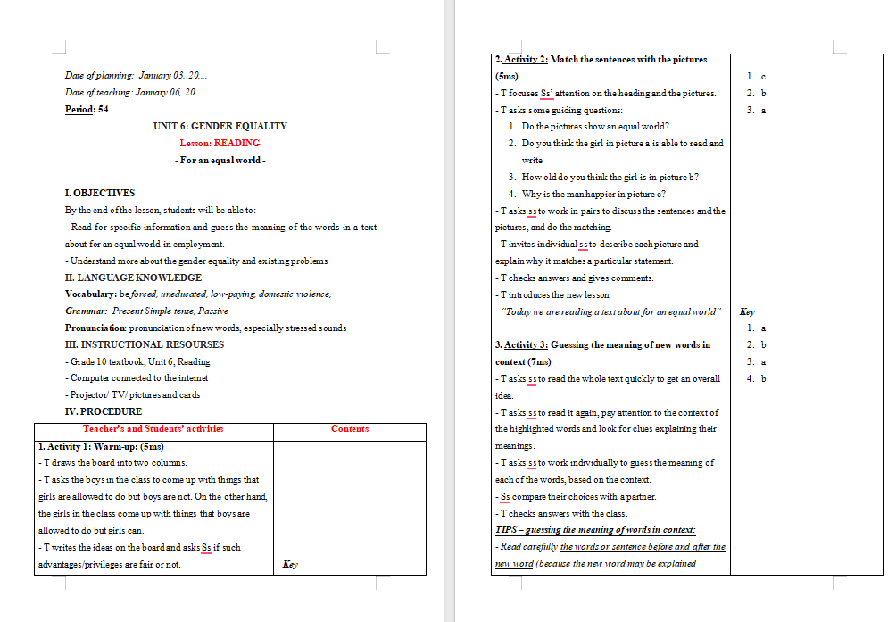 Tiếng Anh 10 Unit 6: Reading