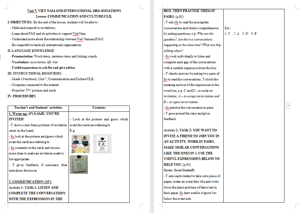 Tiếng Anh 10 Unit 7: Communication and Culture