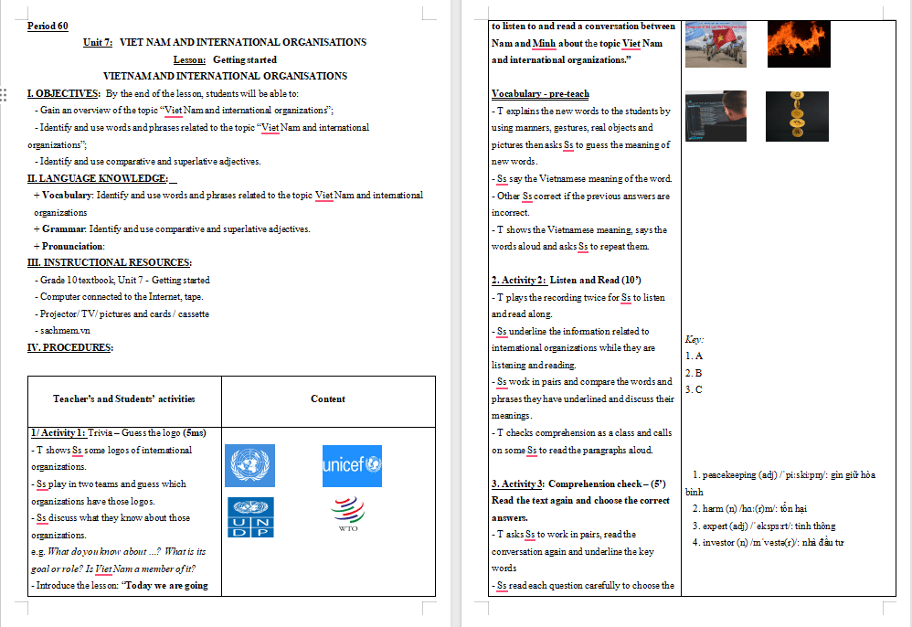 Tiếng Anh 10 Unit 7: Getting Started
