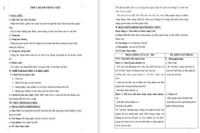 Giáo án Văn 6 Bài 6: Thực hành tiếng Việt