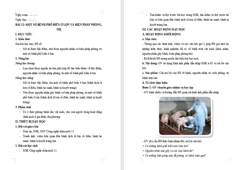 Một số bệnh phổ biến ở lợn và biện pháp phòng trị bệnh