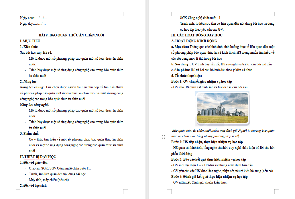 Bảo quản thức ăn chăn nuôi