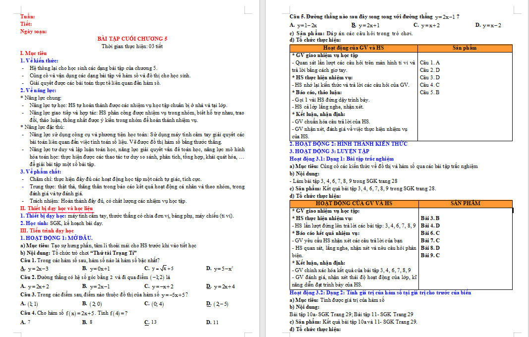  PowerPoint Toán 8 Bài tập cuối chương 5