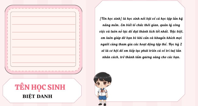 PowerPoint nhận xét học sinh học kì 1