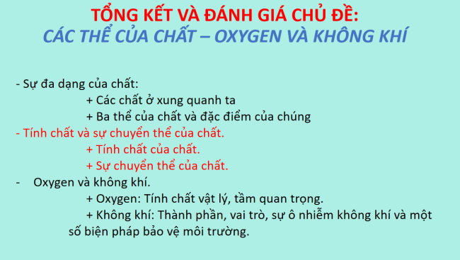 PowerPoint Khoa học tự nhiên 6 Bài tập Chủ đề 3 và 4
