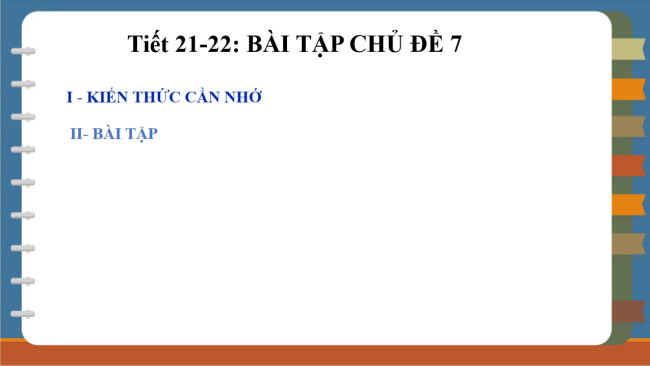 Giáo án Khoa học tự nhiên 6 Bài tập Chủ đề 7