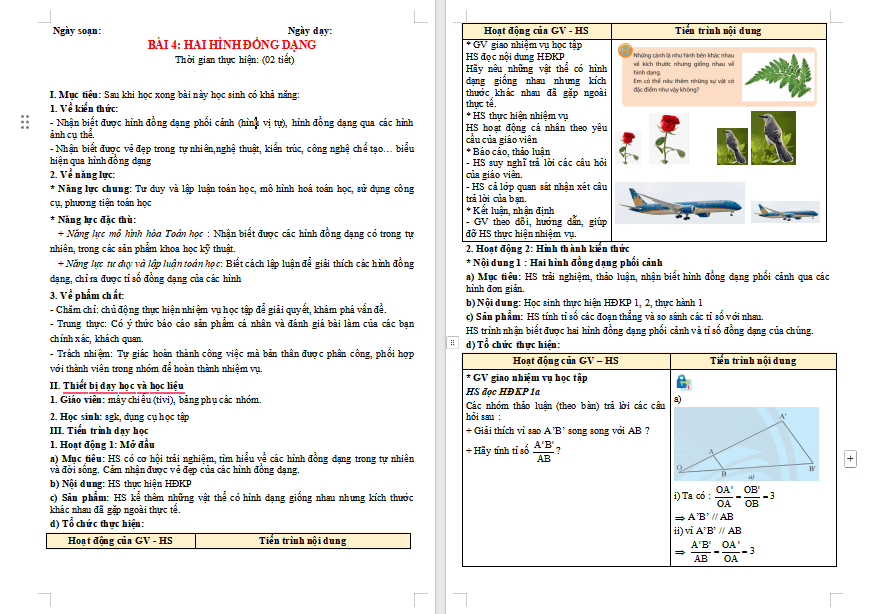 PowerPoint Toán 8 Bài 4 Hai hình đồng dạng
