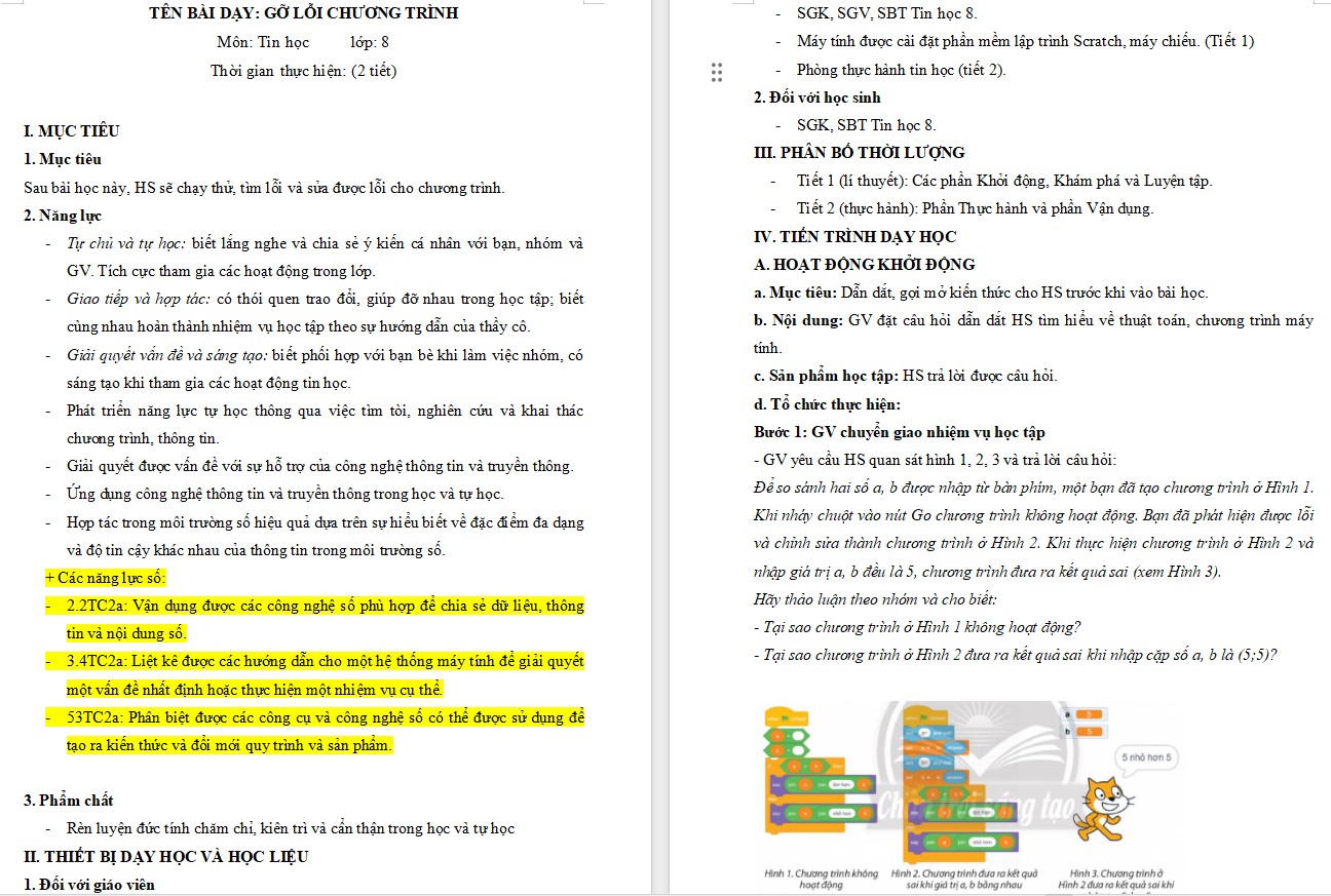 Giáo án bài 15 Tin học 8 Chân trời sáng tạo