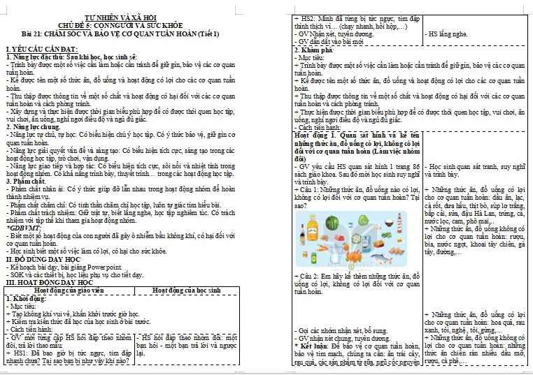 Giáo án PowerPoint Tự nhiên và xã hội lớp 3 Bài 21: Chăm sóc và bảo vệ cơ quan tuần hoàn