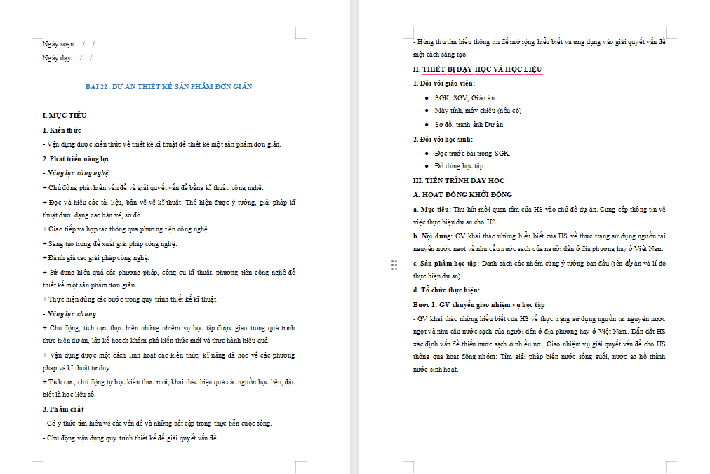 PowerPoint Công nghệ 10 Bài 22 Dự án thiết kế sản phẩm đơn giản