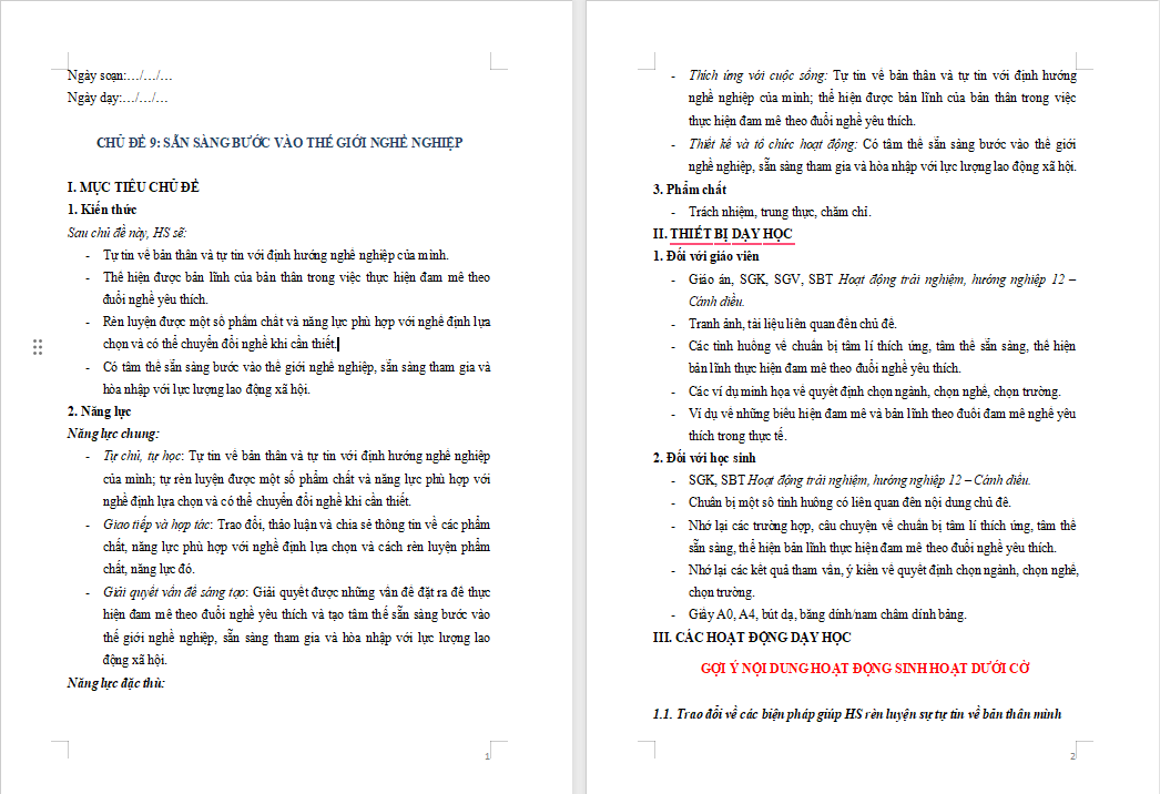 Sẵn sàng bước vào thế giới nghề nghiệp