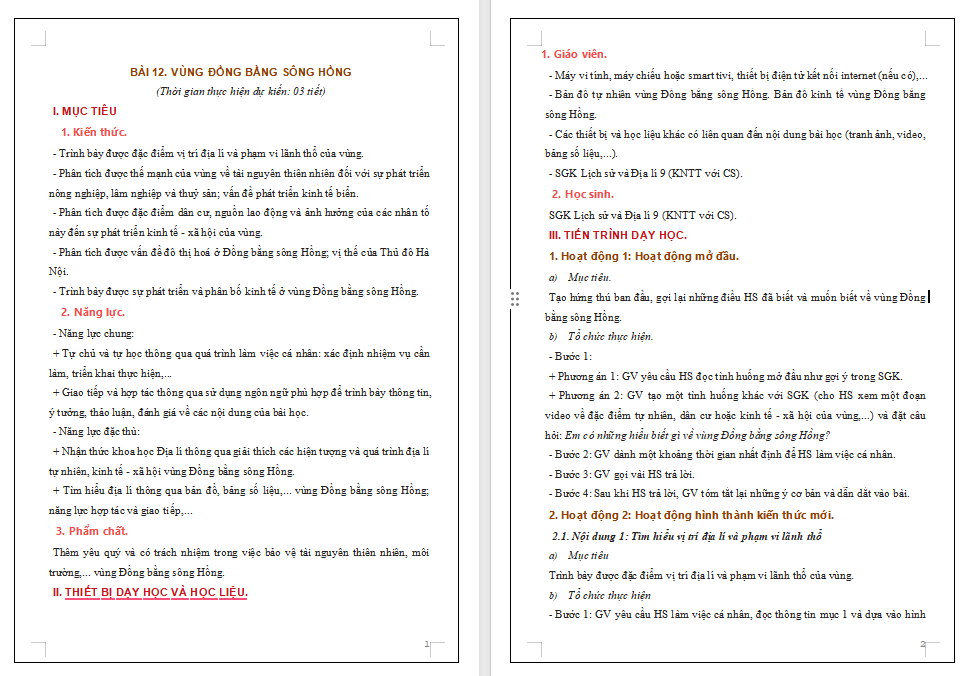 Vùng Đồng bằng sông Hồng