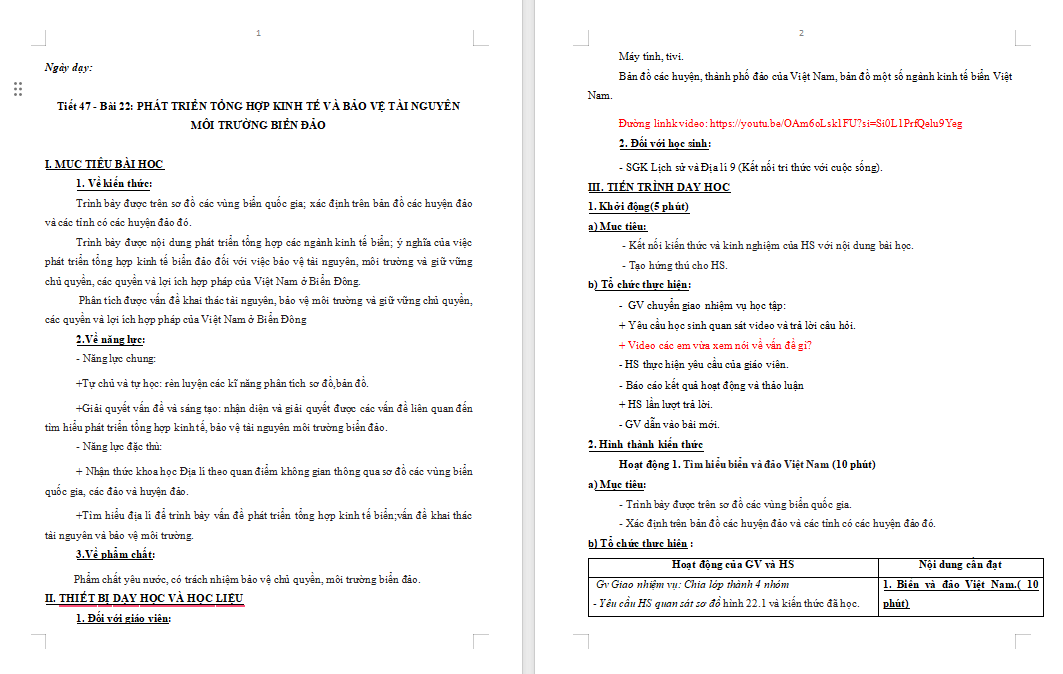 Phát triển tổng hợp kinh tế và bảo vệ tài nguyên môi trường biển đảo