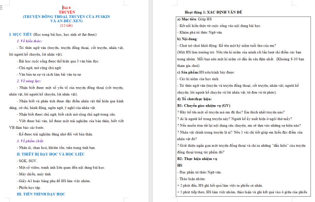Giáo án Văn 6 Bài 6: Bài học đường đời đầu tiên