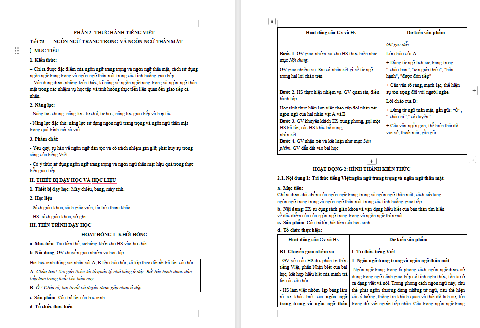 Giáo án Ngữ văn 12 Bài 7: Thực hành tiếng Việt