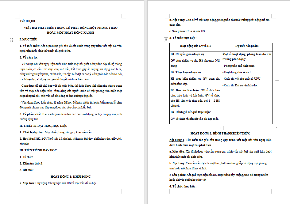 PowerPoint Ngữ văn 12 Bài 9: Viết bài phát biểu trong lễ phát động một phong trào hoặc một hoạt động xã hội