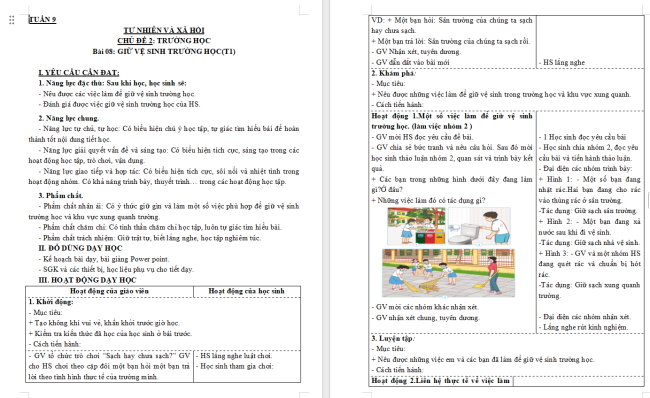 Giáo án Tự nhiên và xã hội 3 Bài 5: Một số hoạt động kết nối với xã hội của trường học