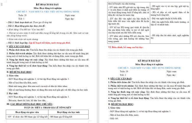 Giáo án Hoạt động trải nghiệm 3 Tuần 21