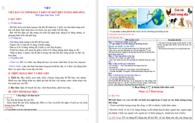 Giáo án Văn 6 Bài 8: Viết bài văn trình bày ý kiến về một hiện tượng đời sống