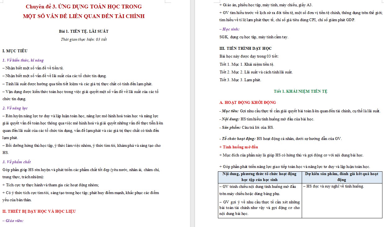 Giáo án Bài 5 Chuyên đề Toán 12 KNTT